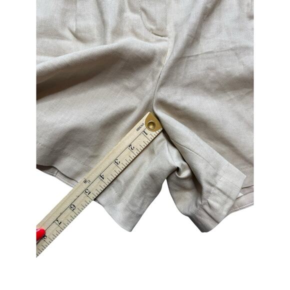 J.Crew Factory Linen-Blend Structured Short Women 14 Beige Neutral Coastal - Picture 6 of 8
